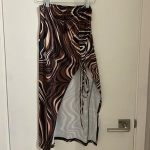 brown marble skirt